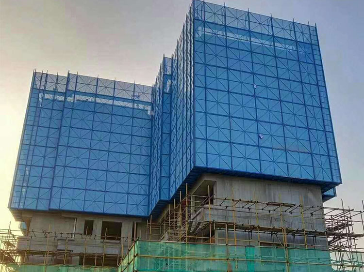 爬架網安裝效果